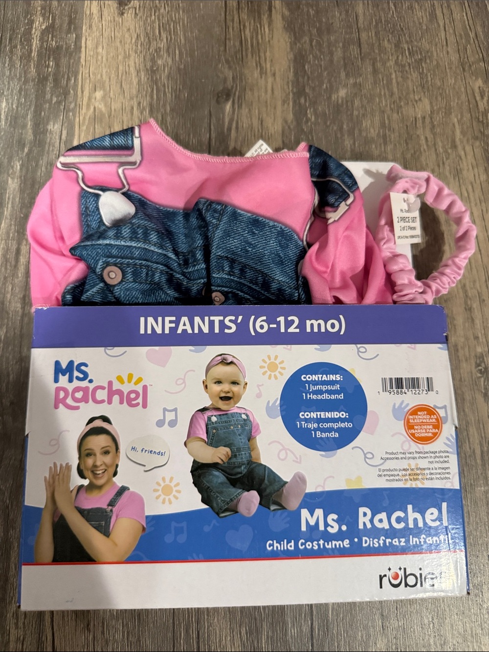 Ms. Rachel Pink Jumpsuit & Headband Costume Halloween Costume